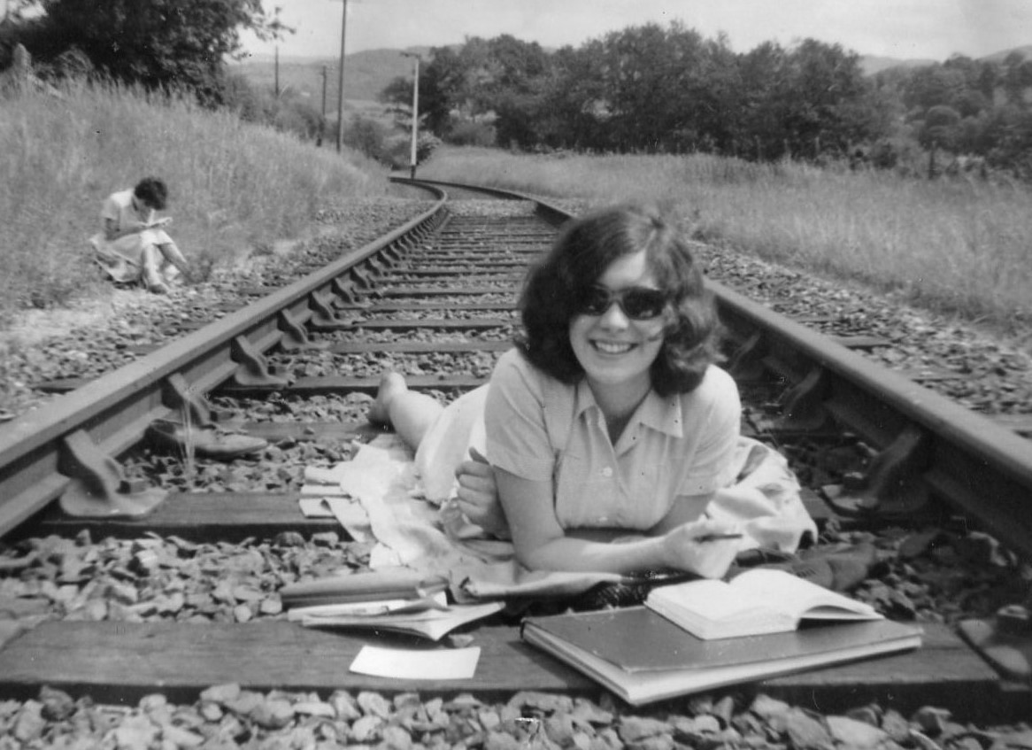 Revising on railway line, post Beeching Chris Sheffield c 1967 c Chris Davies (2)